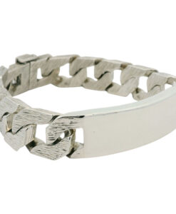 Sterling Silver Gents ID Curb Bracelet 109.9g