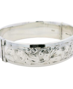 Vintage Sterling Silver Engraved Bangle