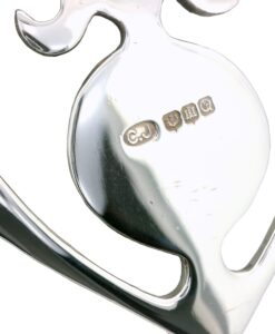 Vintage Sterling Silver Caithness Glass Millefiori Luckenbooth Heart Pendant