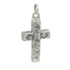SOLID Sterling Silver Engraved Cross