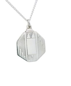 Art Deco Sterling Silver Octagon Locket