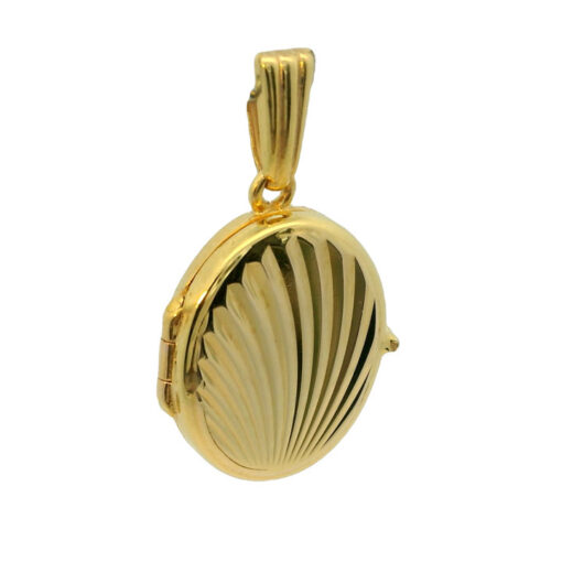 Vintage 9ct Gold Sunrise Locket by Georg Jensen dated 1971