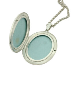 Vintage Sterling Silver Oval Daisy Locket