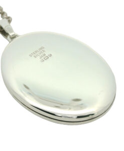 Vintage Sterling Silver Oval Daisy Locket