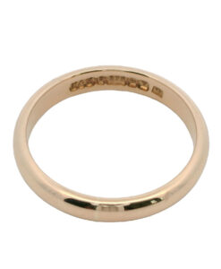 Fidelity 9ct Rose Gold Band Ring Hallmarked 1945