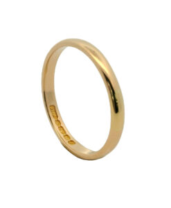 Vintage 22ct Gold Wedding Band Ring 2.5mm dated 1955