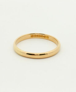 Vintage 22ct Gold Wedding Band Ring 2.5mm dated 1955