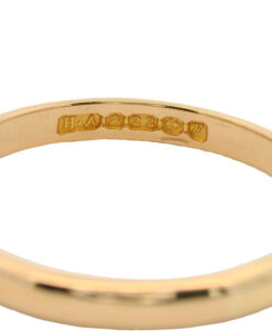 Vintage 22ct Gold Wedding Band Ring 2.5mm dated 1955