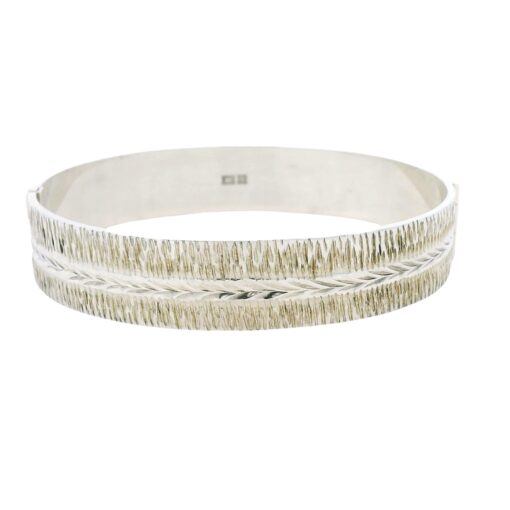 Vintage Silver Laurel Leaf Bangle