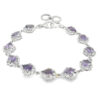 Sterling Silver Filigree Amethyst Bracelet