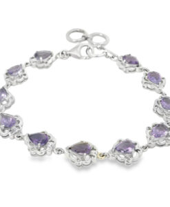 Sterling Silver Filigree Amethyst Bracelet
