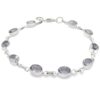 Sterling Silver Oval Amethyst Bracelet