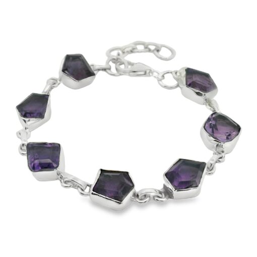 Sterling Silver Amethyst Bracelet