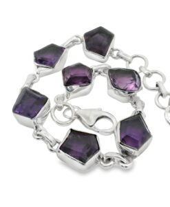 Sterling Silver Amethyst Bracelet