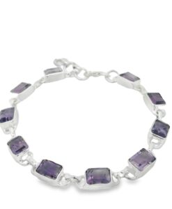 Sterling Silver Amethyst Bracelet
