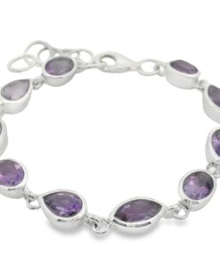 Sterling Silver Amethyst Bracelet