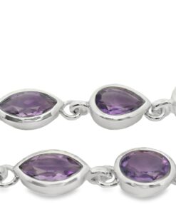 Sterling Silver Amethyst Bracelet