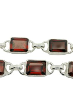 Sterling Silver Garnet Bracelet