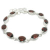 Sterling Silver Garnet Bracelet