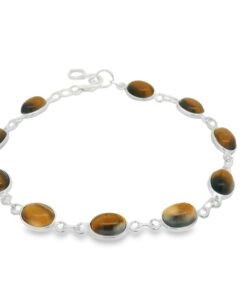 Sterling Silver Tiger's Eye Bracelet