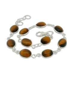 Sterling Silver Tiger's Eye Bracelet