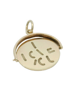 Vintage 9ct Gold I LOVE YOU Spinner Pendant