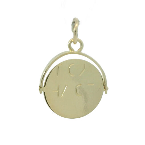 Vintage 9ct Gold I LOVE YOU Spinner Pendant dated 1975