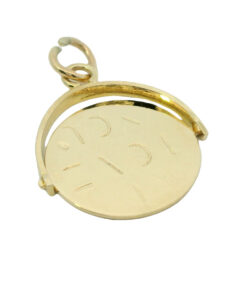 Vintage 9ct Gold I LOVE YOU Spinner Pendant dated 1975