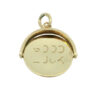 Vintage 9ct Gold GOOD LUCK Spinner Pendant by Georg Jensen 1958
