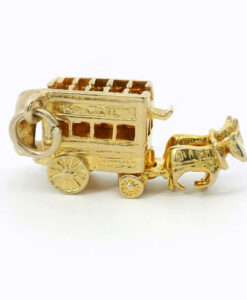 9ct Gold Horse Drawn Bovril Bus Charm