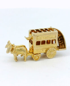 9ct Gold Horse Drawn Bovril Bus Charm