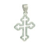 New Sterling Silver Openwork Cross Pendant