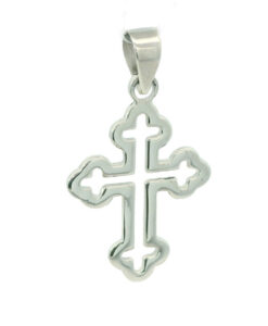 New Sterling Silver Openwork Cross Pendant