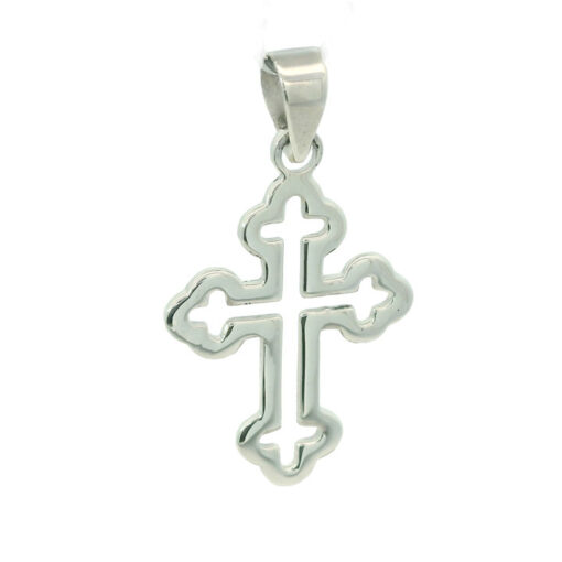 New Sterling Silver Openwork Cross Pendant