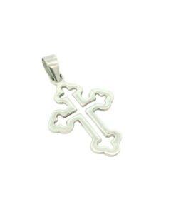 New Sterling Silver Openwork Cross Pendant