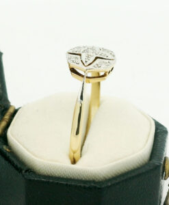 Antique Art Deco 18ct Gold Diamond Star Ring – c.1920