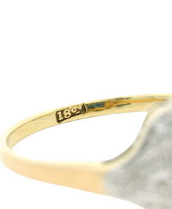 18ct gold diamond and sapphire Art Deco cluster Ring