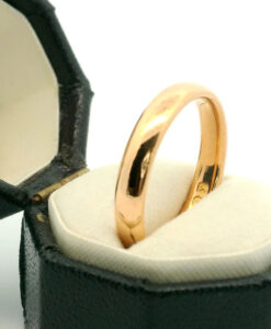 Vintage 22ct Gold Wedding Band Ring 3mm dated 1923