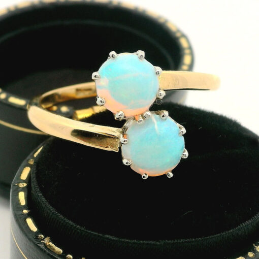 18ct Gold Toi et Moi Opal Ring