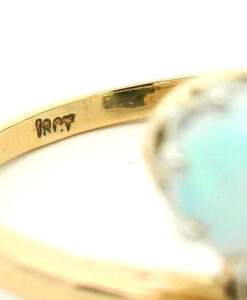 Vintage 18ct Gold Toi et Moi Opal Ring