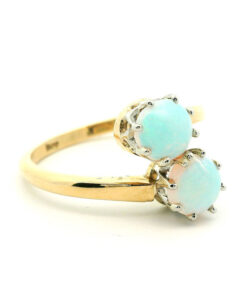 Vintage 18ct Gold Toi et Moi Opal Ring