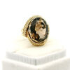 Vintage 9ct Gold Smoky Quartz Cocktail Ring
