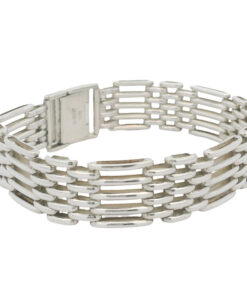 Vintage Sterling Silver Five Bar Gate Bracelet dated 1979