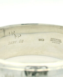 Wide Sterling Silver Engraved Bangle