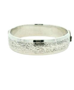 Vintage Sterling Silver Textured Bangle