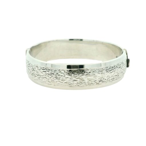 Vintage Sterling Silver Textured Bangle