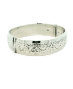 Vintage Sterling Silver Textured Bangle