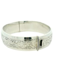 Vintage Sterling Silver Textured Bangle