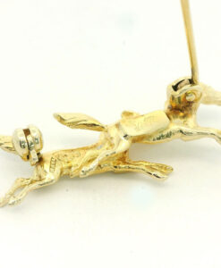 Vintage 9ct Gold Horse Brooch dated 1980