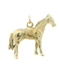 Vintage 9ct Gold Solid Horse Charm dated 1965
